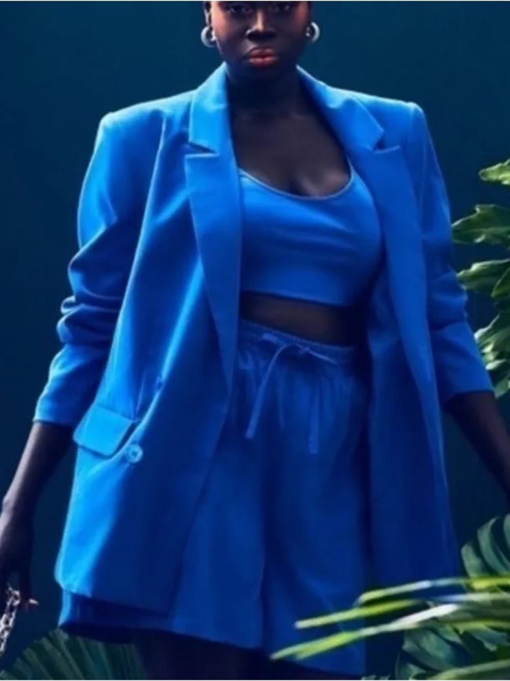 ELOQUII Royal Blue Blazer and Shorts Suit